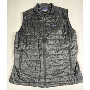 Patagonia Men L Black Nano Puff Insulated Quilted Full Zip